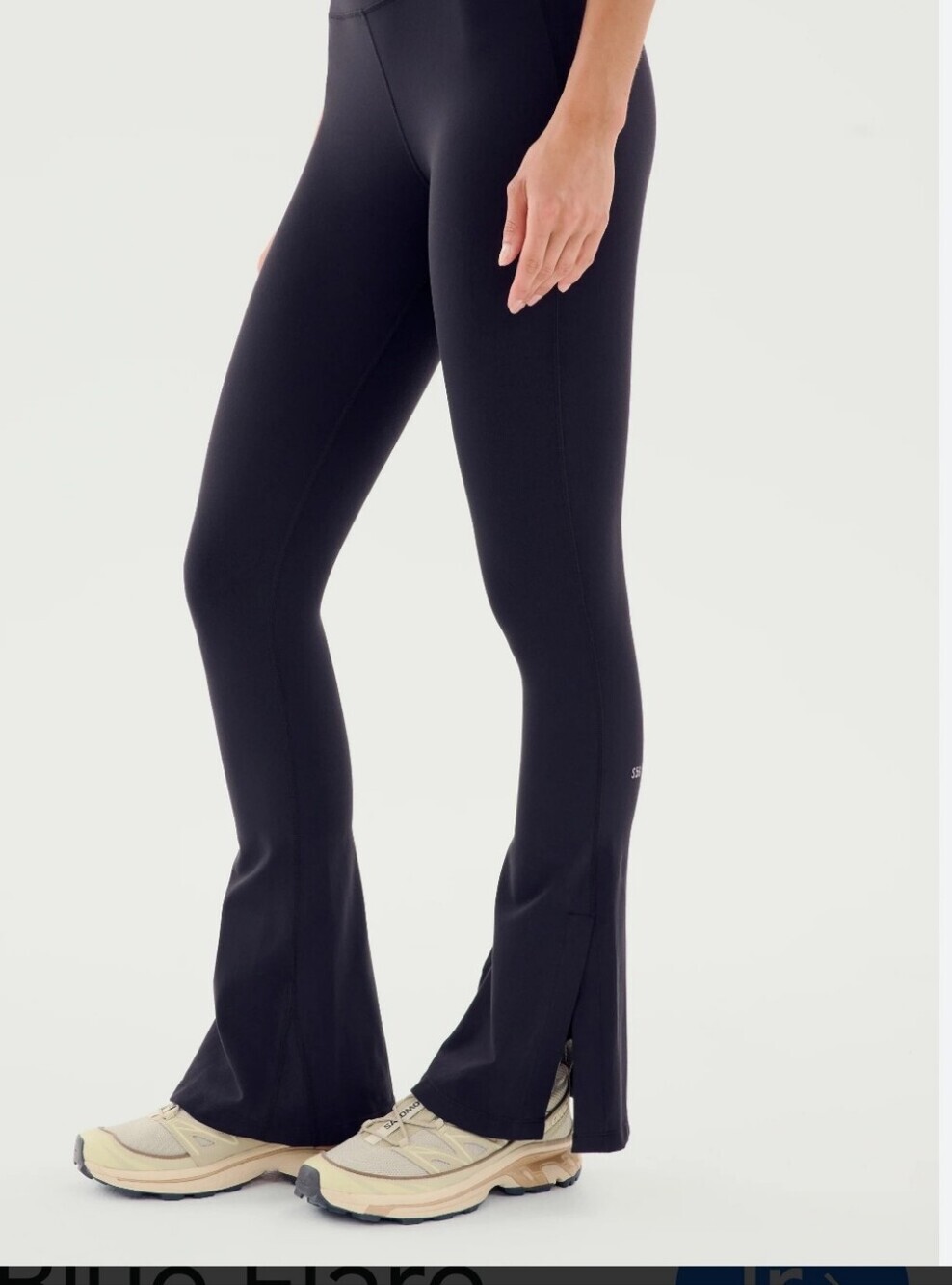 Danskin Black Flared Leg Pants with Side Slits